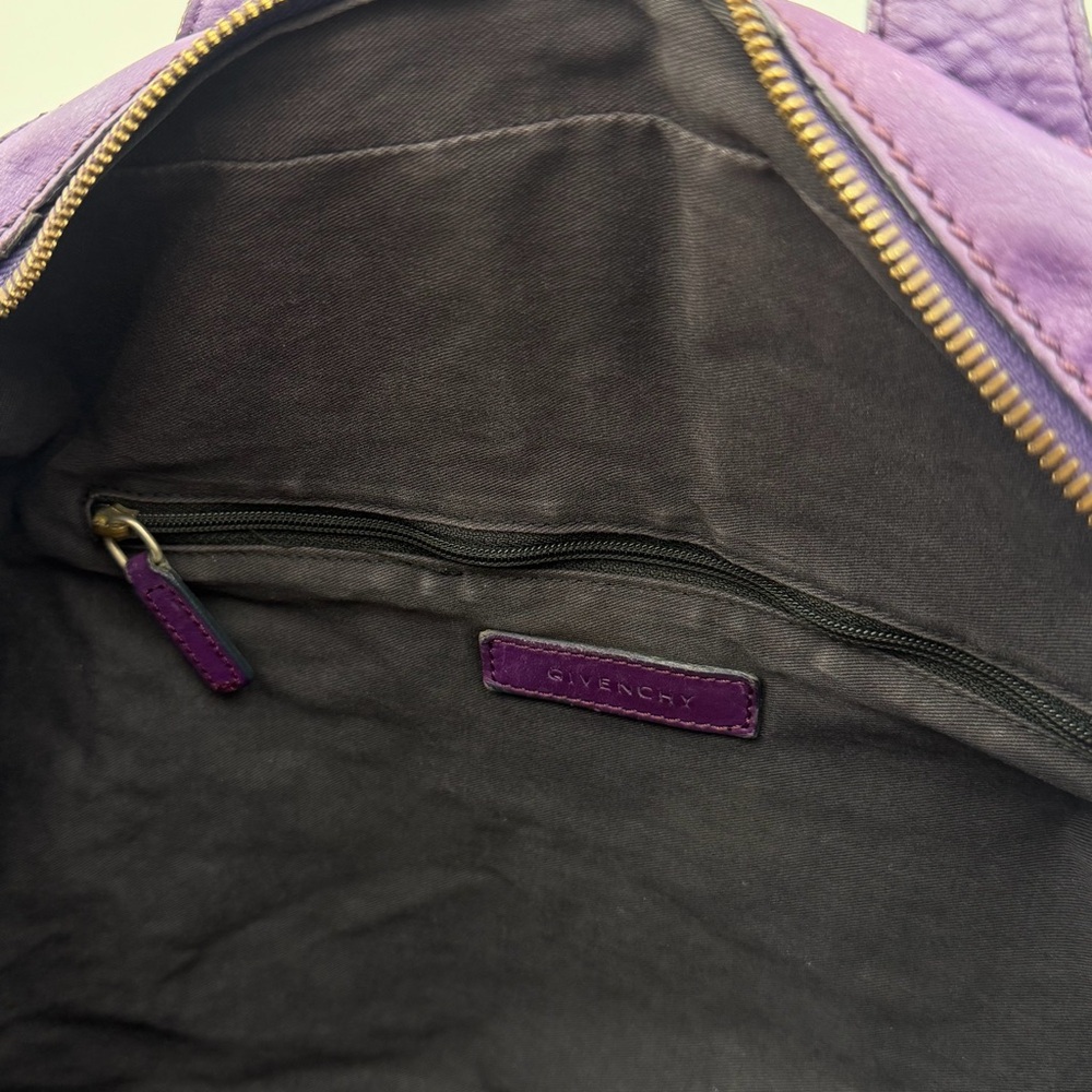 Givenchy Nightingale Leather Satchel Bag – Purple - Picture 9 of 10